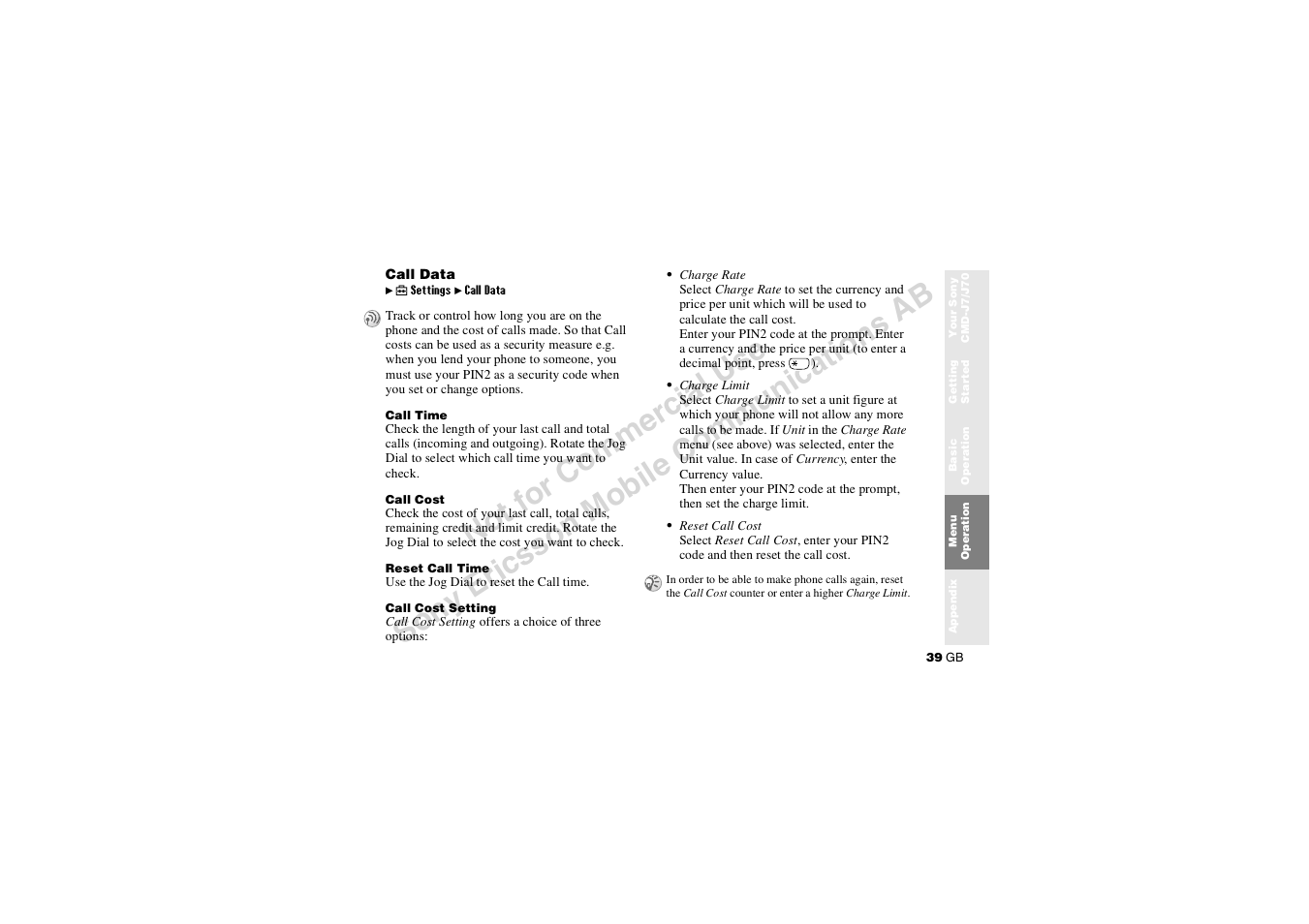 Sony CMD-J7 User Manual | Page 39 / 68