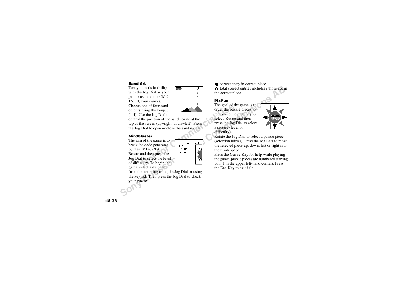 Sony CMD-J7 User Manual | Page 48 / 68