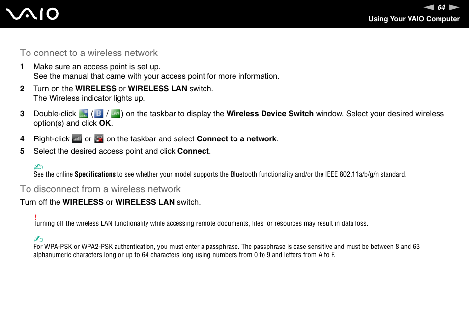 Sony VGN-CR100 User Manual | Page 64 / 194