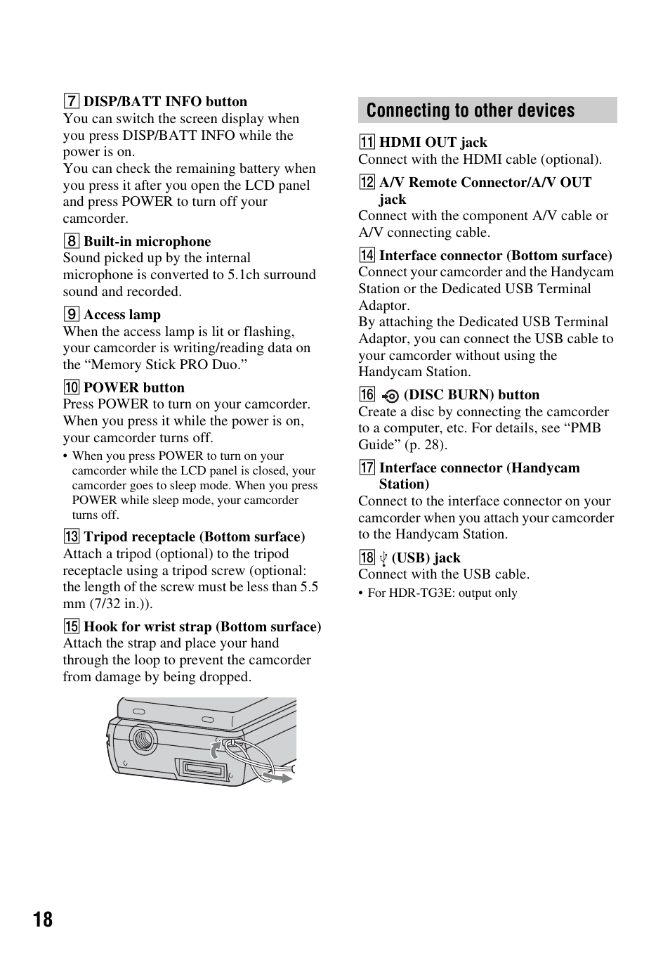 Connecting to other devices | Sony 3-288-523-13(1) User Manual | Page 18 / 36