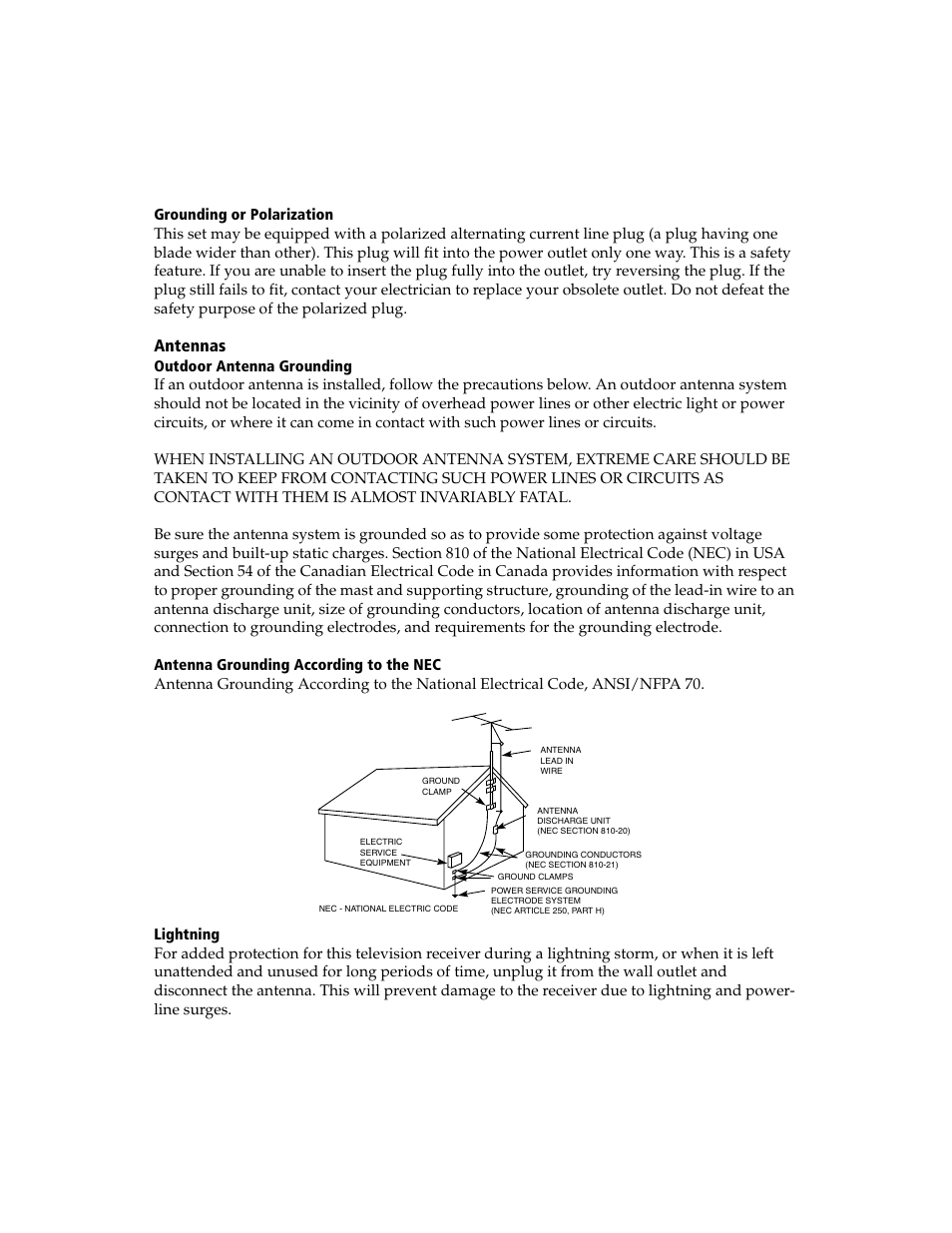 Antennas | Sony WEGA KV-13FS100 User Manual | Page 8 / 48