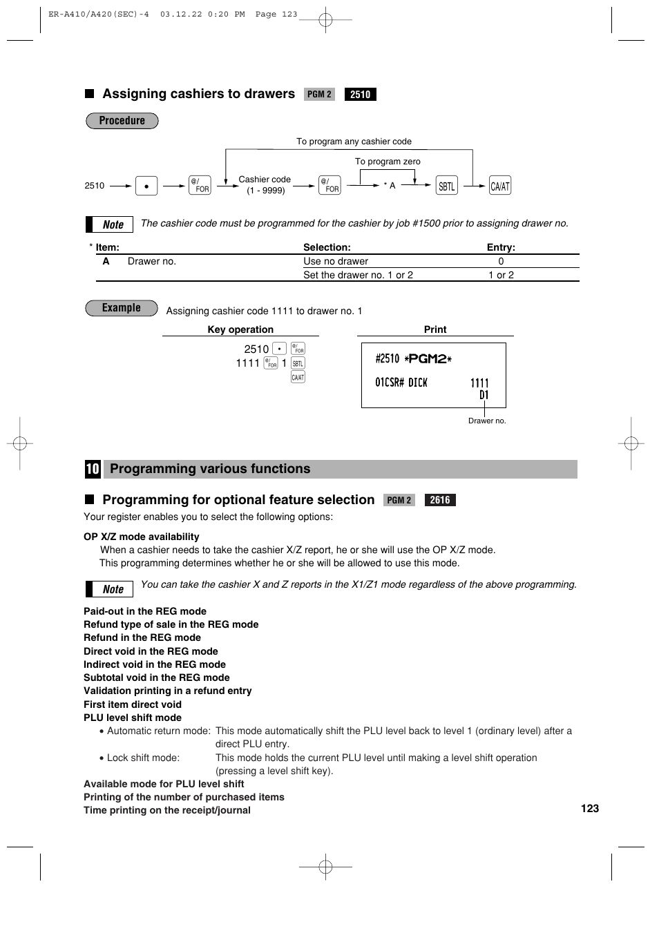 Sony ER-A420 User Manual | Page 125 / 190