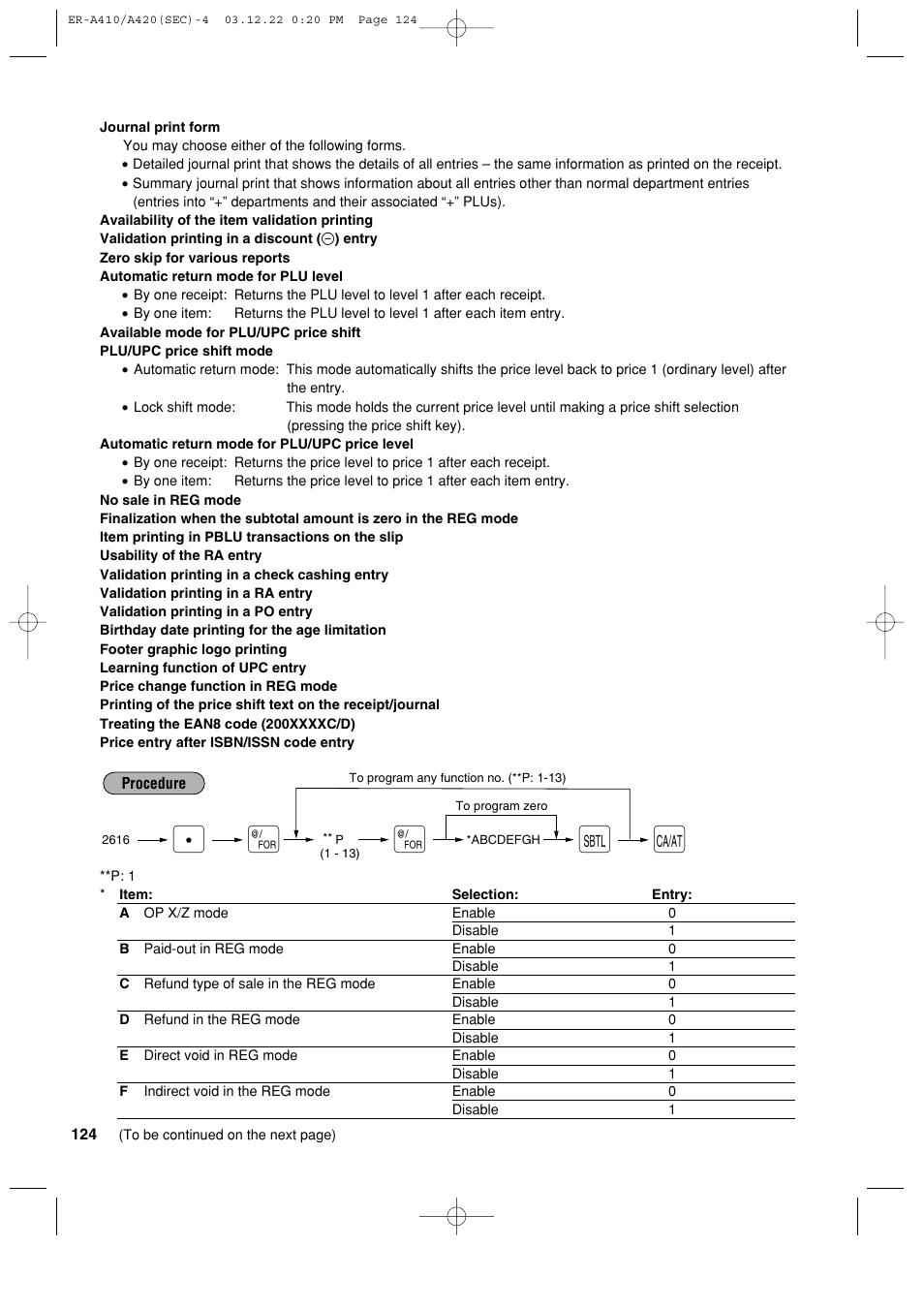 Sony ER-A420 User Manual | Page 126 / 190