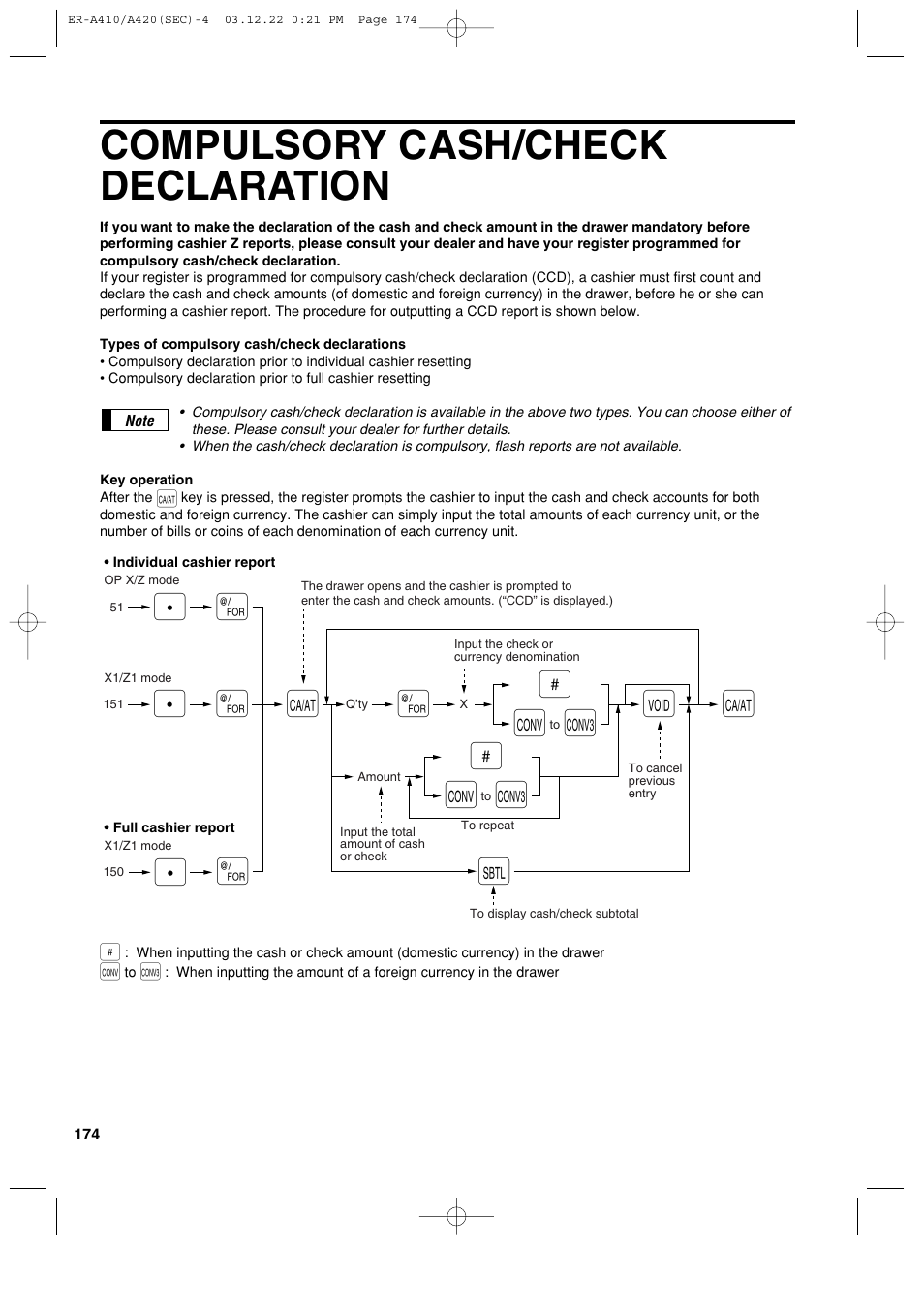 Compulsory cash/check declaration, T = ç, З= з | Sony ER-A420 User Manual | Page 176 / 190