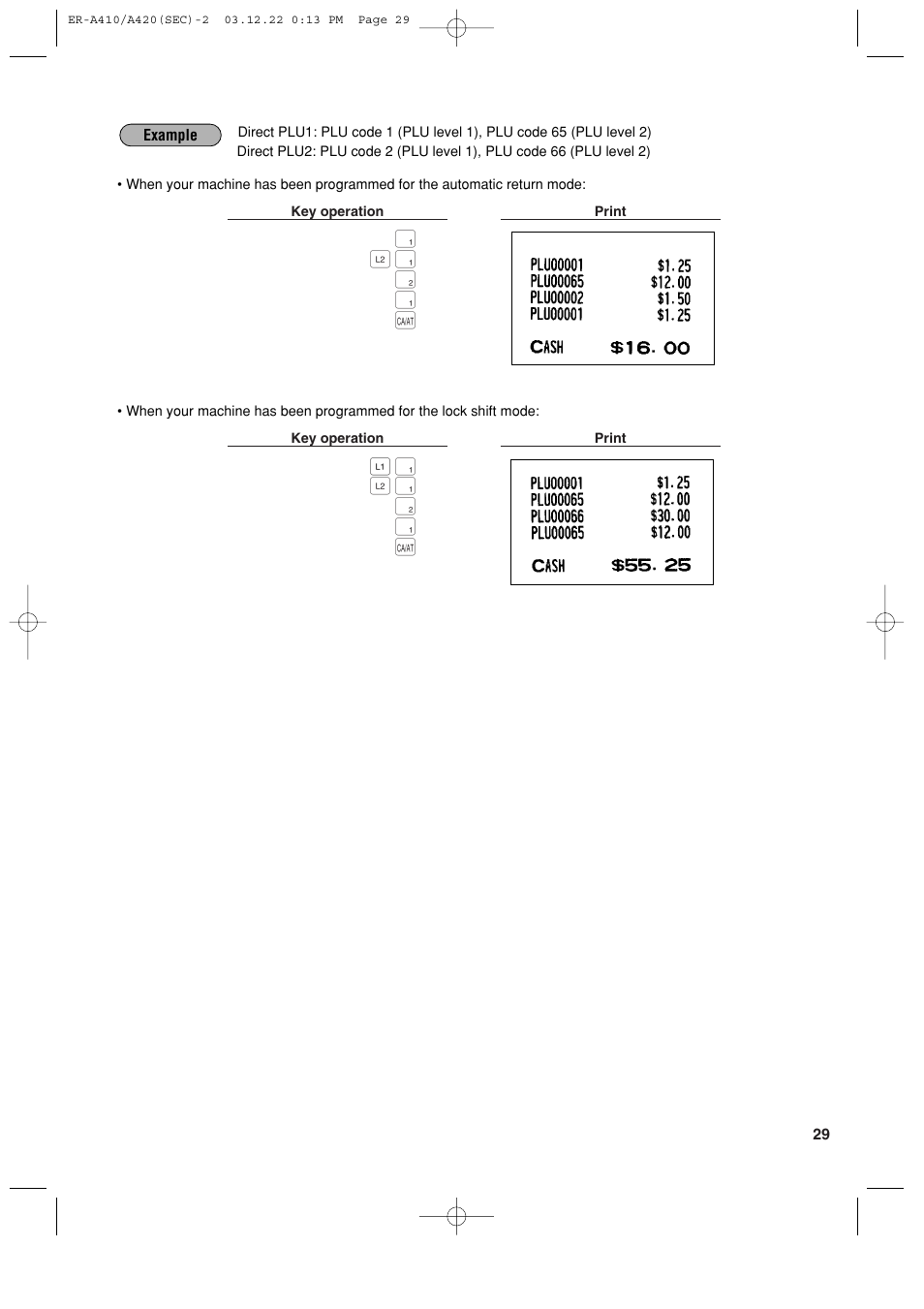 L1 ¬ 1 2 1 a, 1¬ 1 2 1 a | Sony ER-A420 User Manual | Page 31 / 190