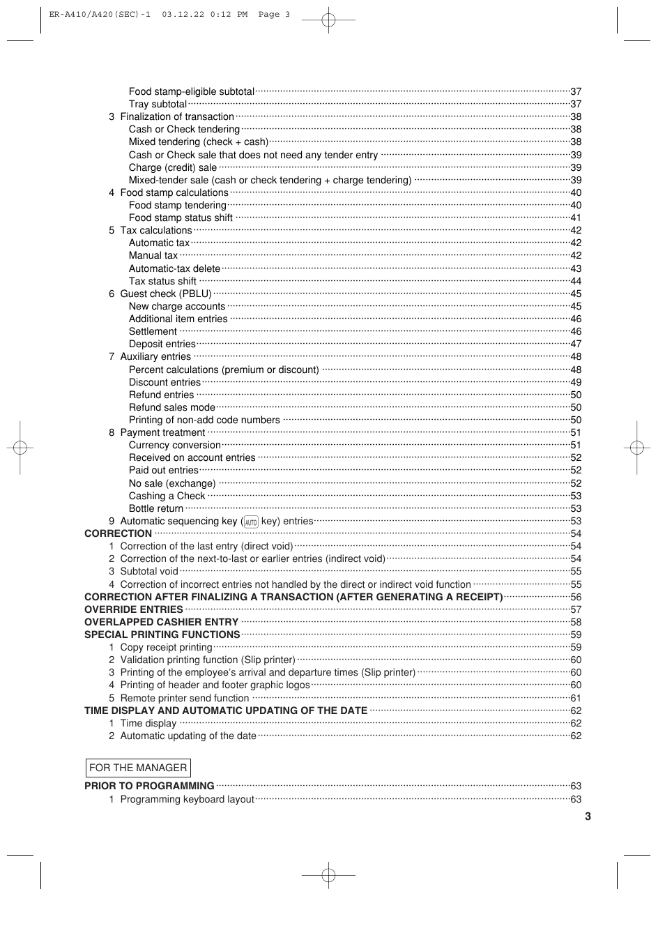 Sony ER-A420 User Manual | Page 5 / 190