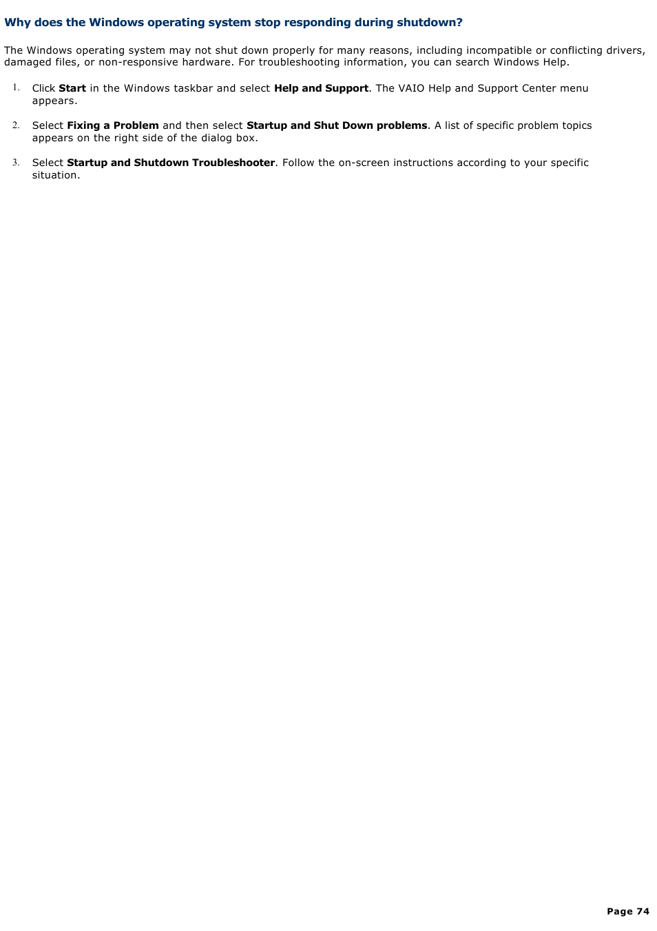 Sony PCV-RX450 User Manual | Page 74 / 119