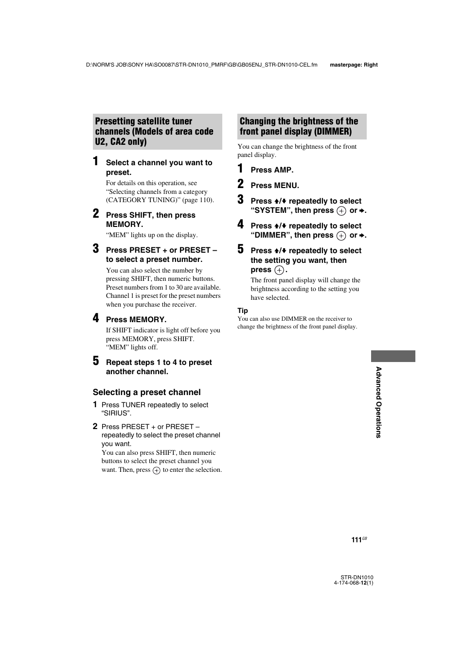 Sony STR-DN1010 User Manual | Page 111 / 136