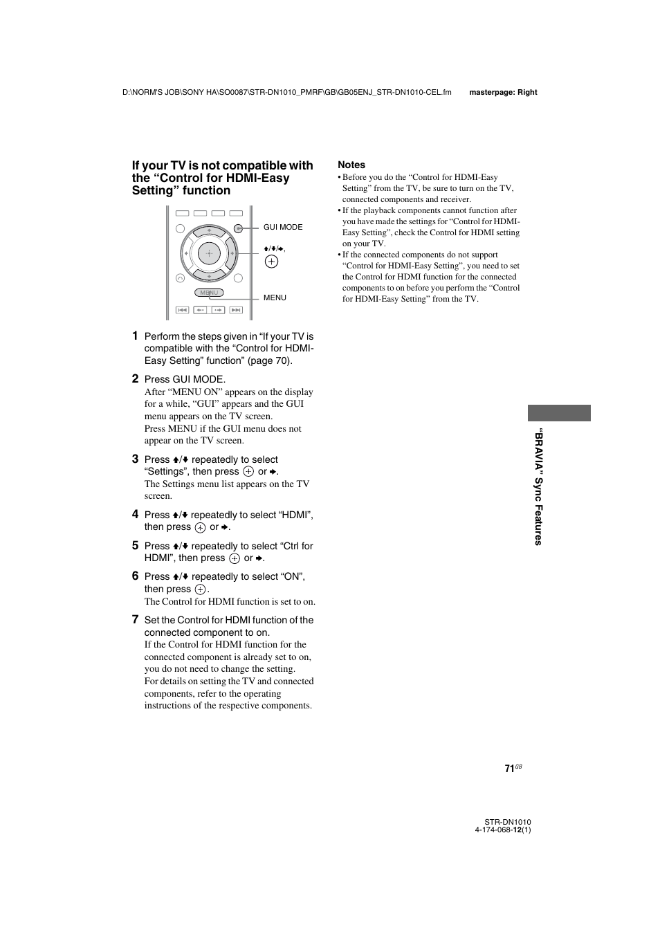 Sony STR-DN1010 User Manual | Page 71 / 136