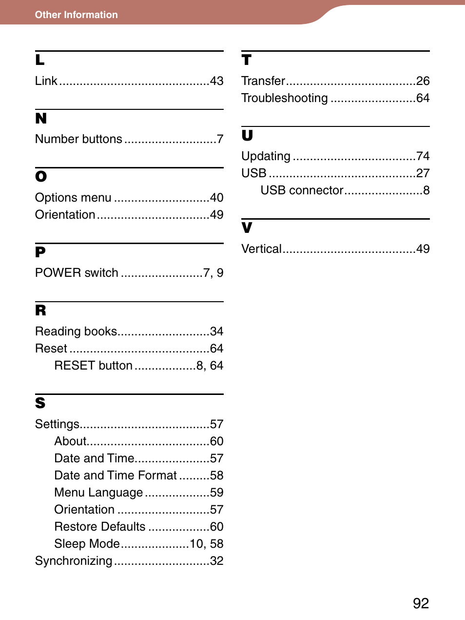 Sony PRS-300 User Manual | Page 92 / 92