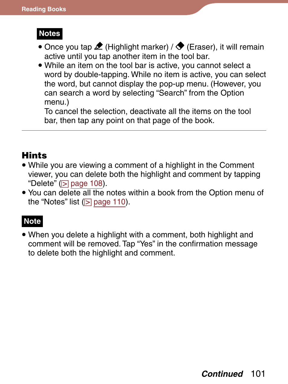 Ord to highlight | Sony 4-153-621-13(1) User Manual | Page 101 / 190