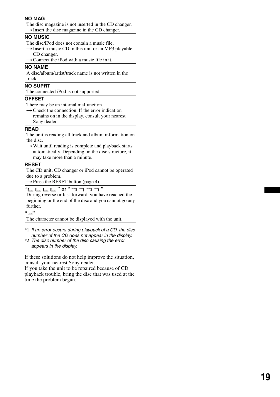 Sony CDX GT430IP User Manual | Page 19 / 60
