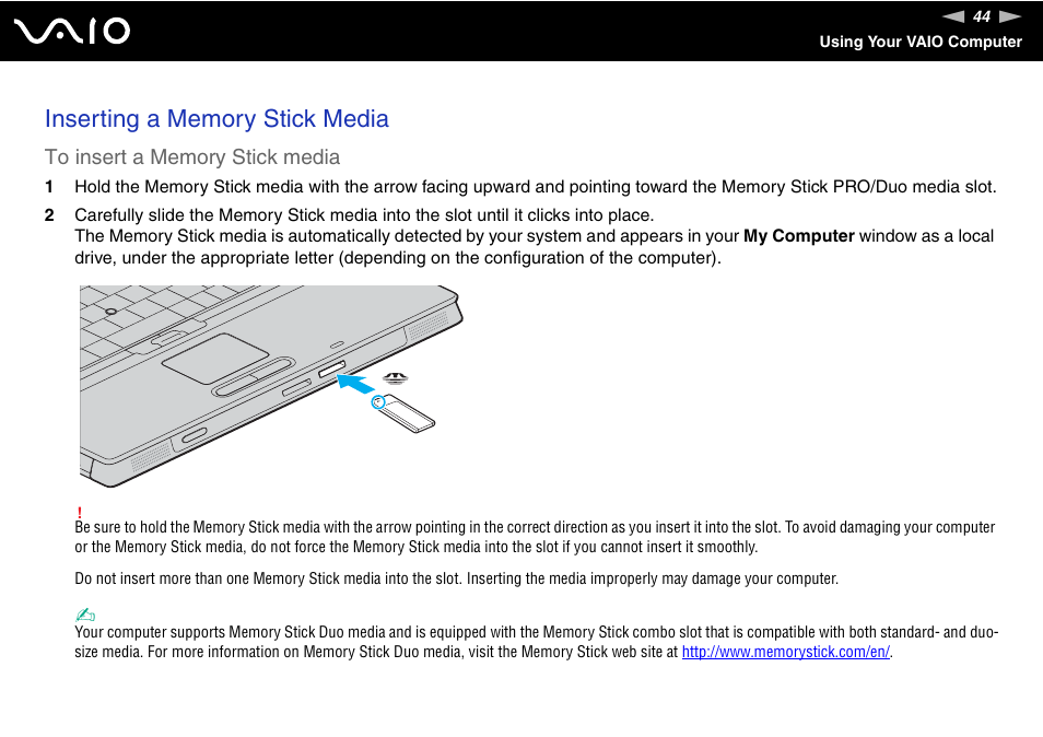 Sony VGN-BX600 User Manual | Page 44 / 236