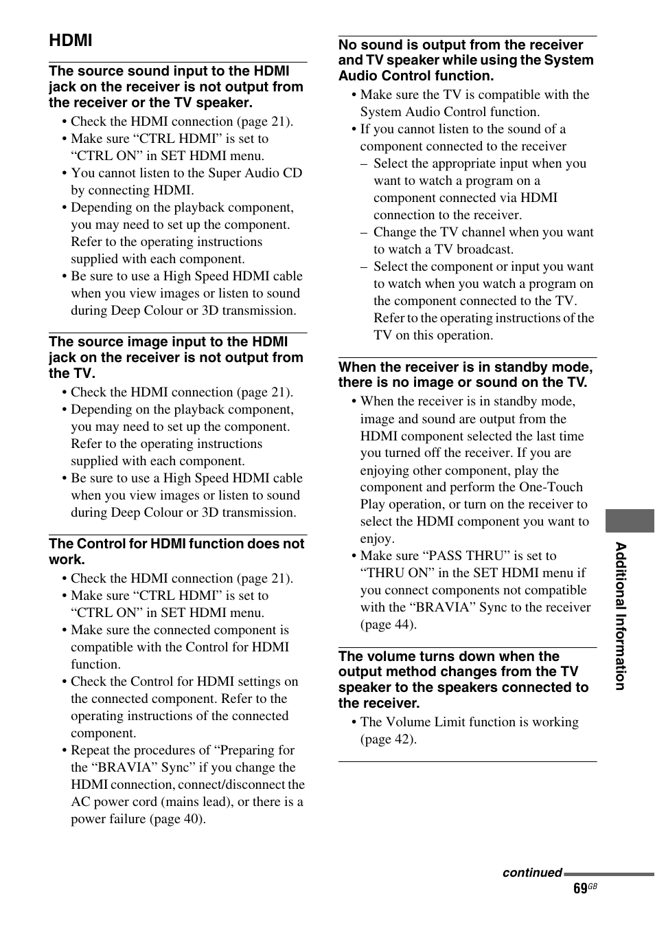 Sony HTSS370 User Manual | Page 69 / 76