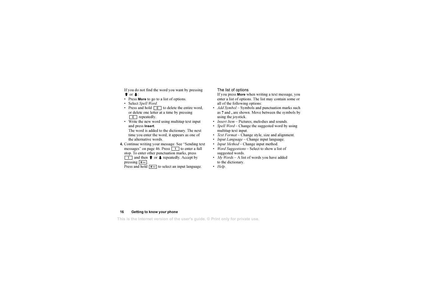 Sony T630 User Manual | Page 16 / 103