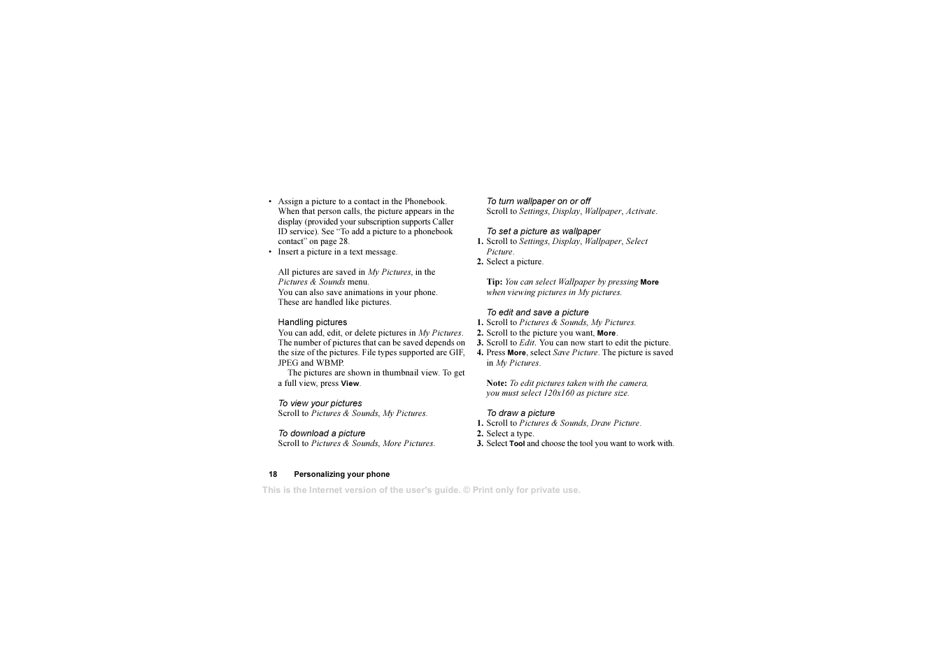 Sony T630 User Manual | Page 18 / 103