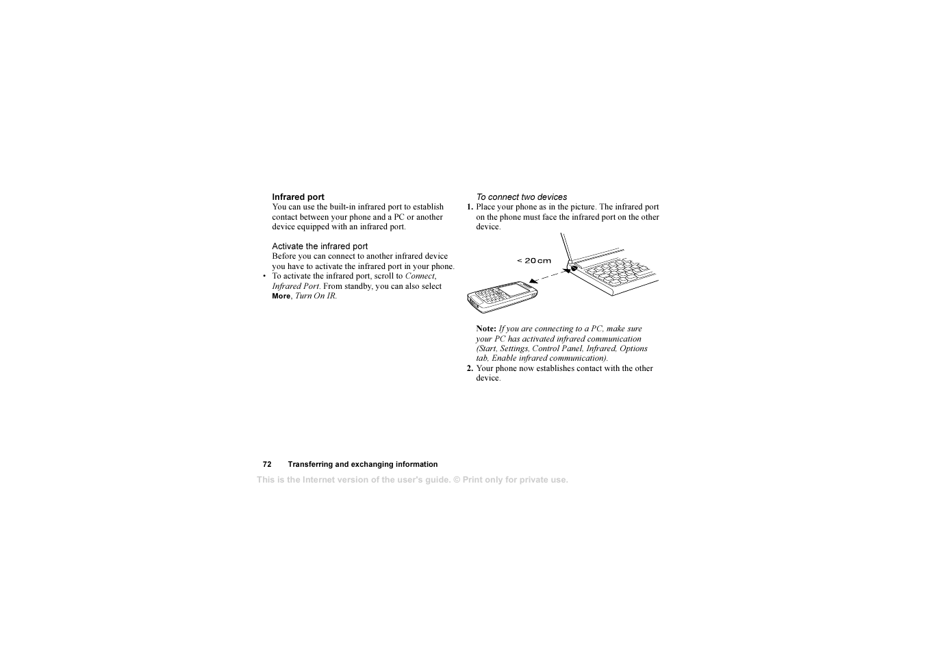 Sony T630 User Manual | Page 72 / 103