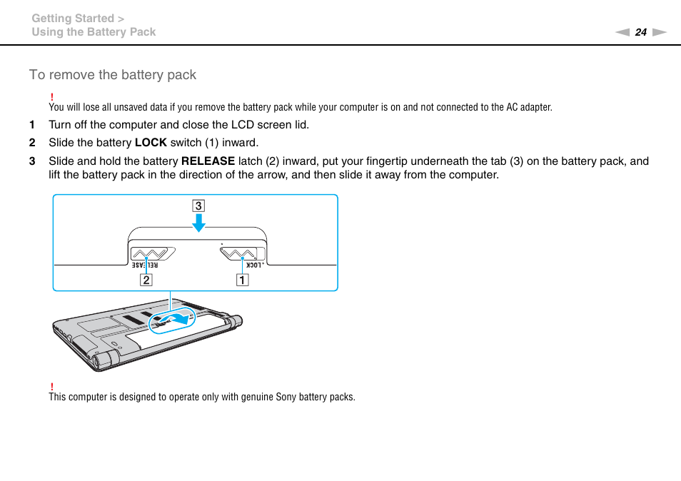 Sony VAIO VPCY21 SERIES User Manual | Page 24 / 157