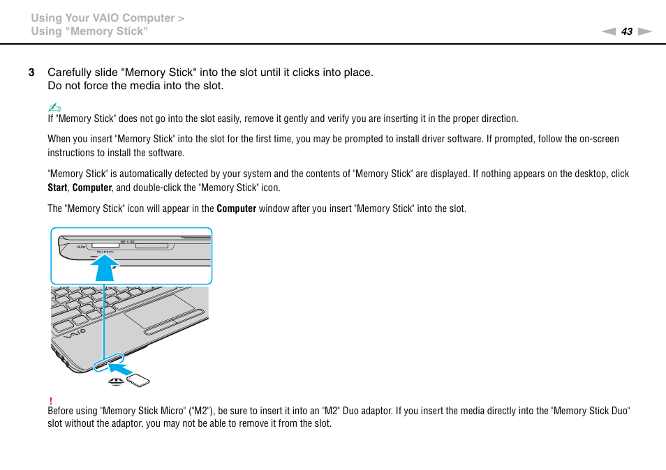 Sony VAIO VPCY21 SERIES User Manual | Page 43 / 157