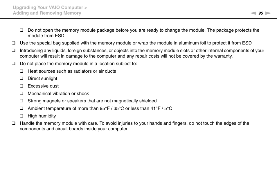 Sony VAIO VPCY21 SERIES User Manual | Page 95 / 157
