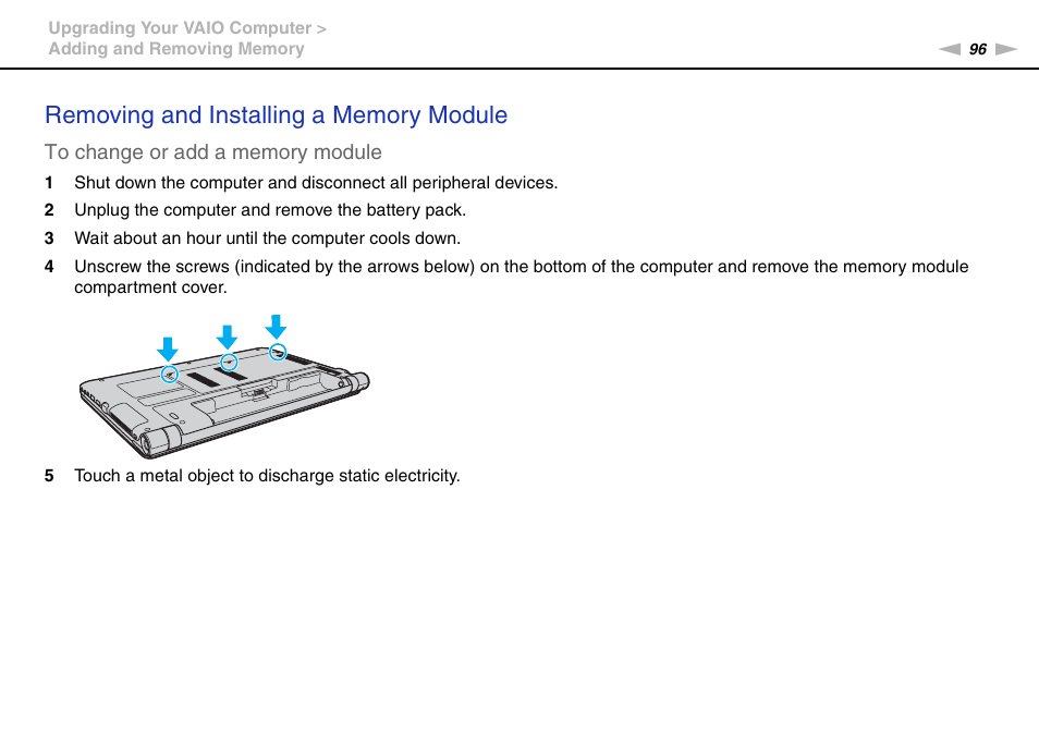 Sony VAIO VPCY21 SERIES User Manual | Page 96 / 157