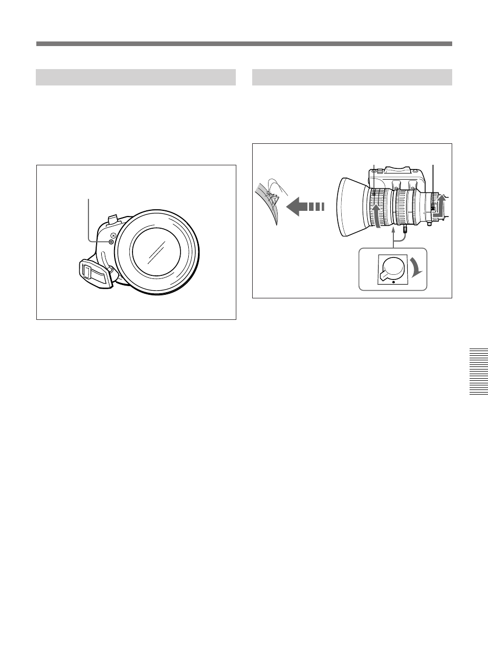 Adjusting the lens macrophotography, Adjusting the iris sensitivity | Sony 300PF User Manual | Page 109 / 124