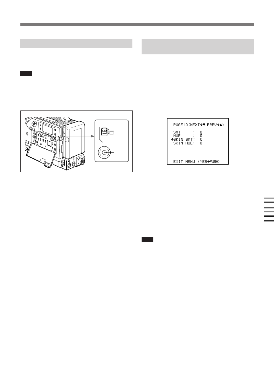 Settings for special cases skin detail correction, Adjusting color in the specified area | Sony 300PF User Manual | Page 111 / 124