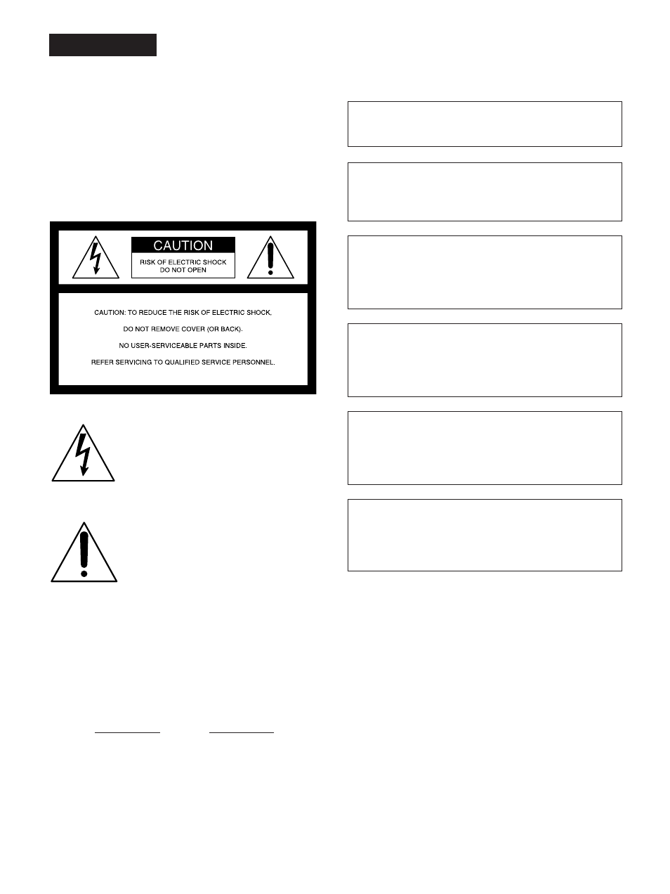 Warning, Owner’s record | Sony 300PF User Manual | Page 2 / 124