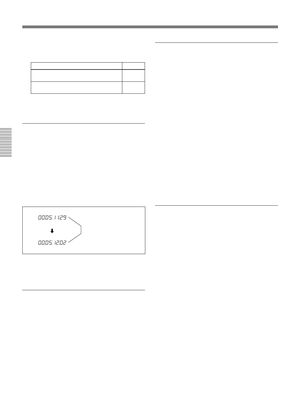 Setting time values | Sony 300PF User Manual | Page 62 / 124