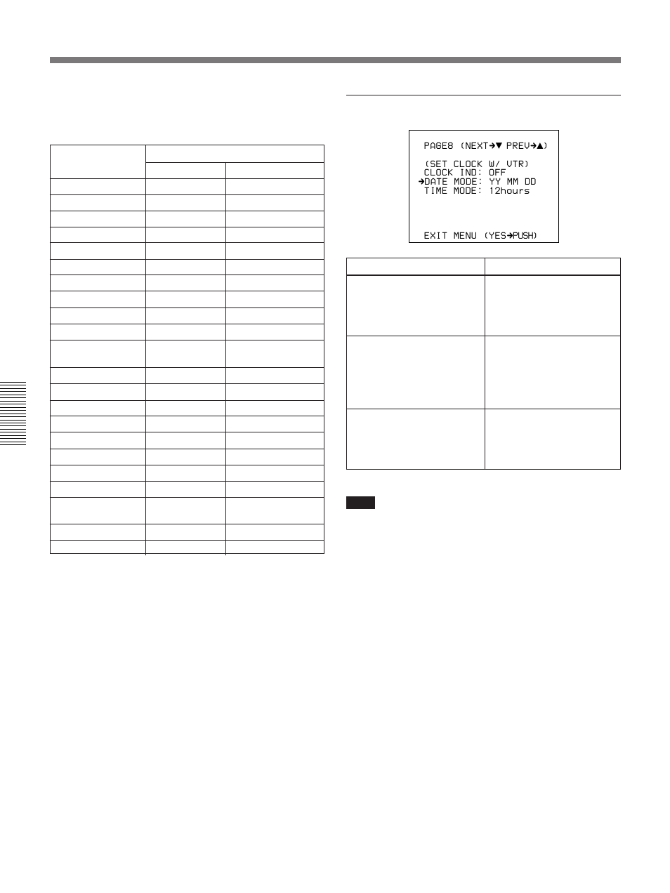 Viewfinder advanced menu, Advanced menu page 8 | Sony 300PF User Manual | Page 88 / 124