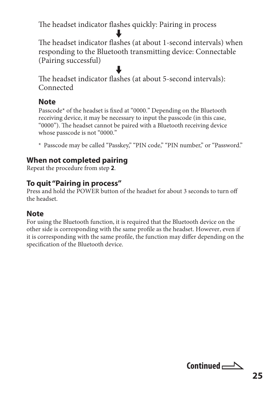 Continued | Sony DR-BT21iK User Manual | Page 25 / 44