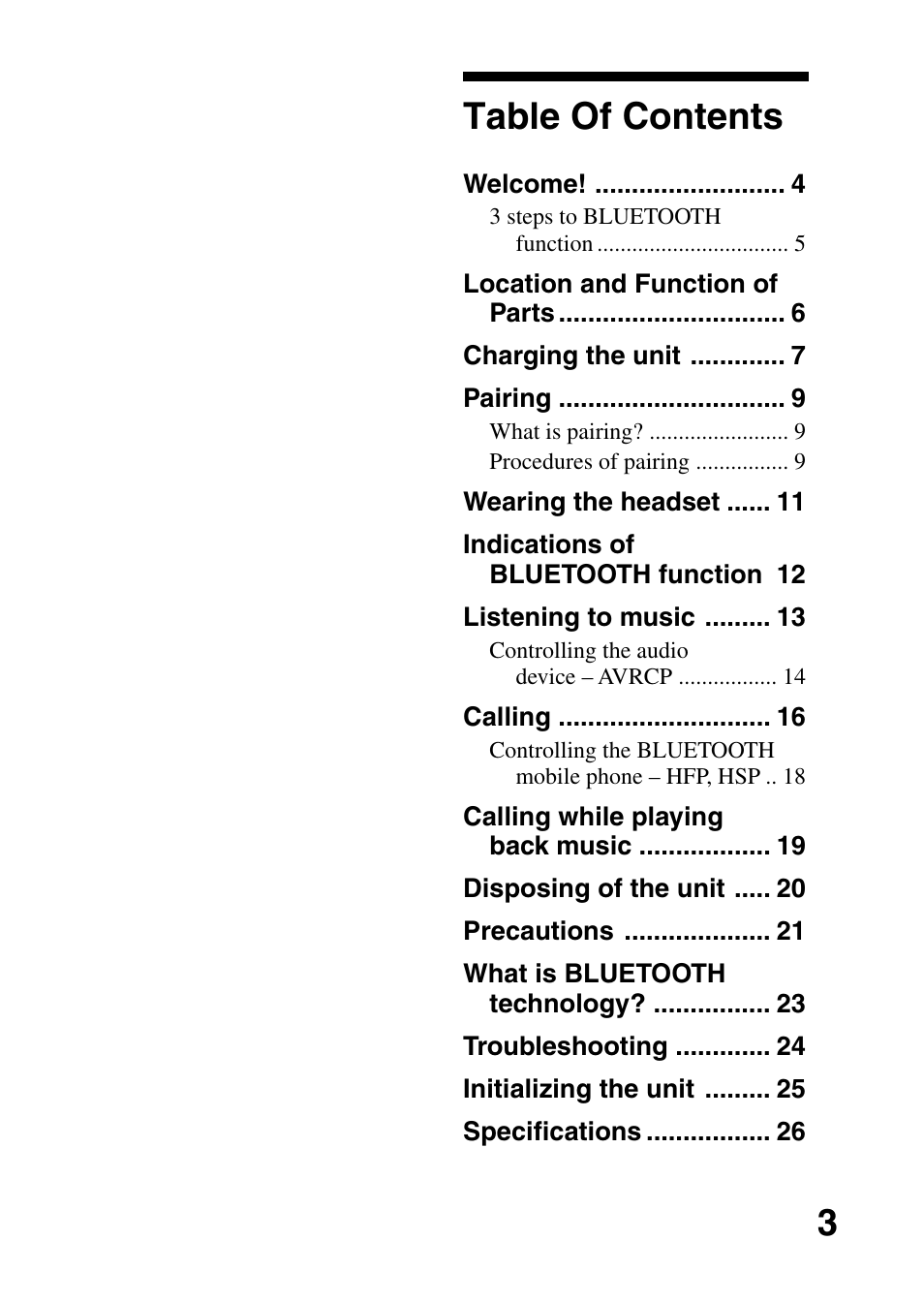 Sony DR-BT30Q User Manual | Page 3 / 28