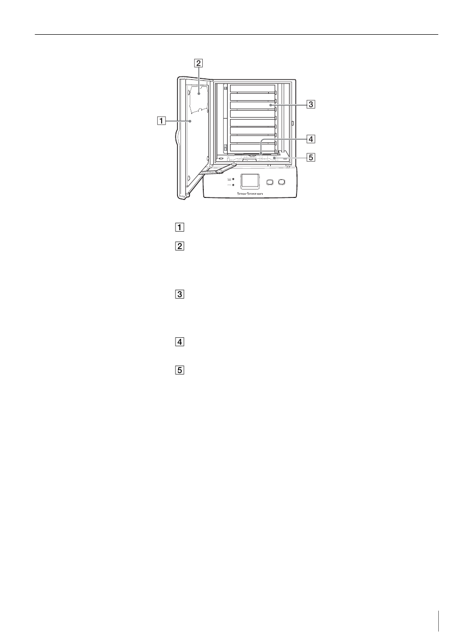 Interior (front) | Sony STORSTATION LIB-D81 User Manual | Page 10 / 56
