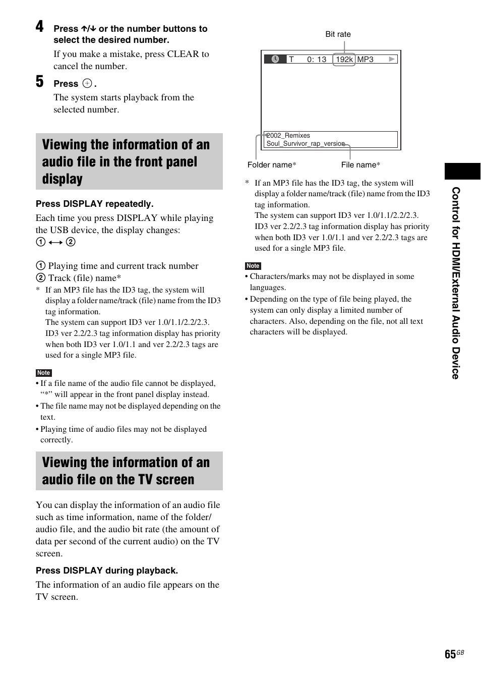 Sony 3-283-036-11(3) User Manual | Page 65 / 104