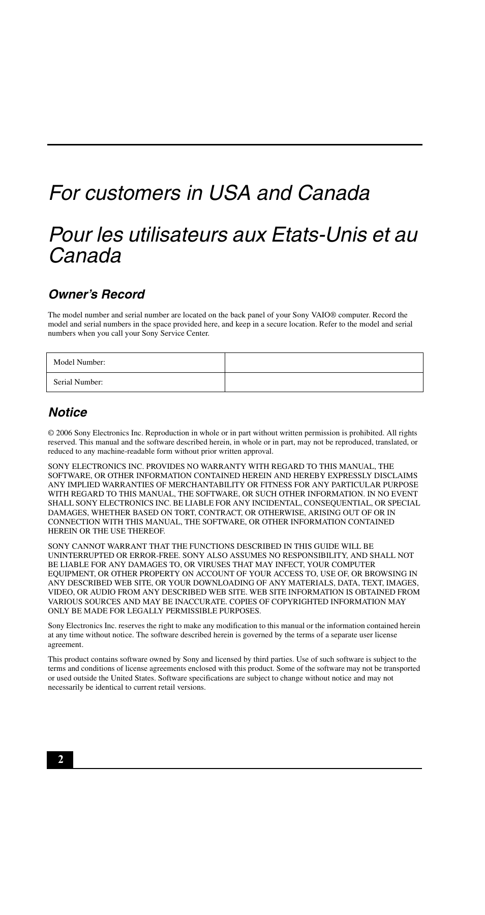 Sony VGN-C200 User Manual | Page 2 / 20