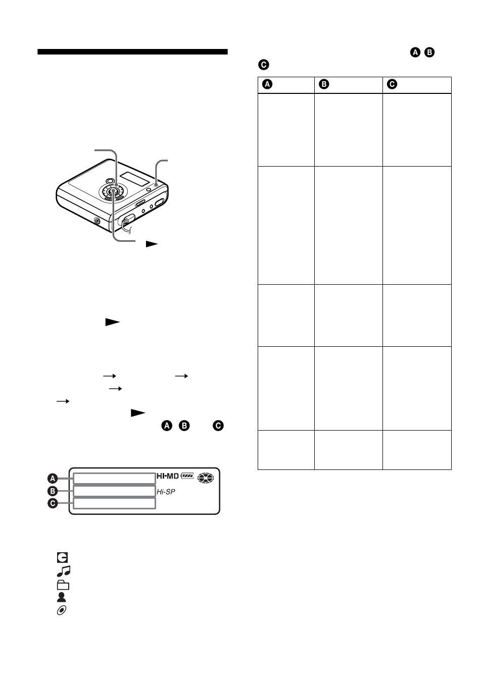 Viewing various information, 28 viewing various information | Sony MZ-NH700 User Manual | Page 28 / 116