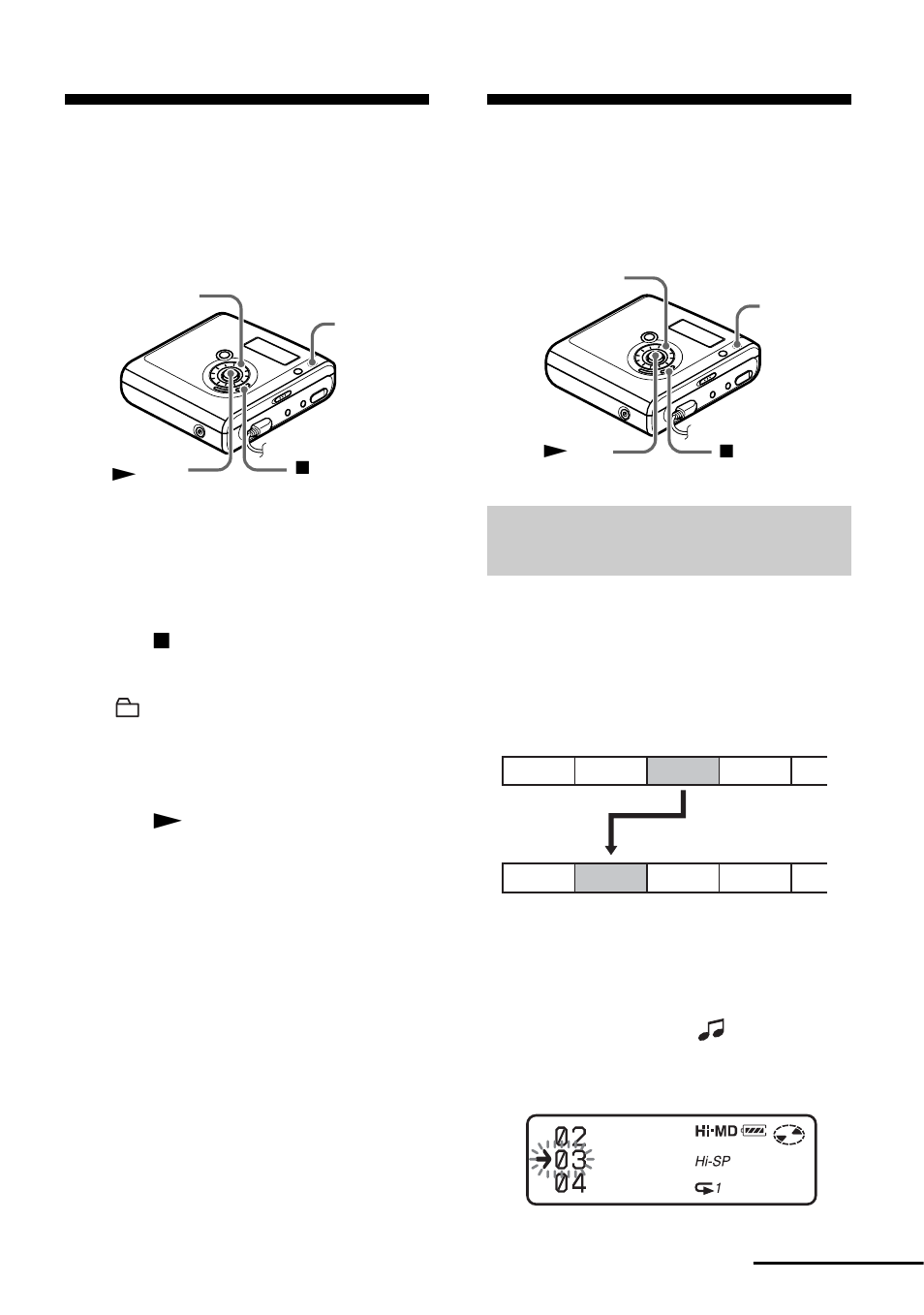 Releasing a group setting (group release), Moving recorded tracks or groups (move), Changing the order of a track on a disc | 49 releasing a group setting (group release) | Sony MZ-NH700 User Manual | Page 49 / 116