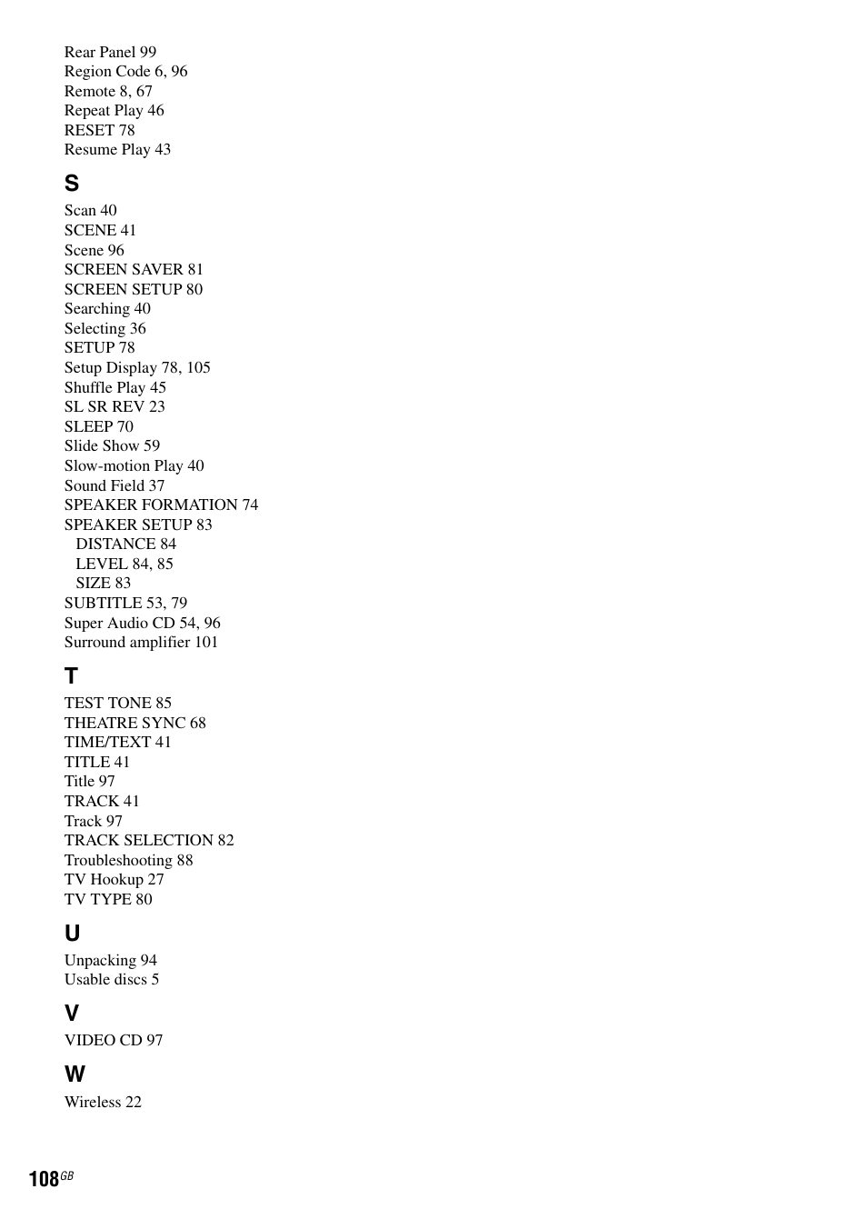 Sony DAV-DZ810W User Manual | Page 108 / 112
