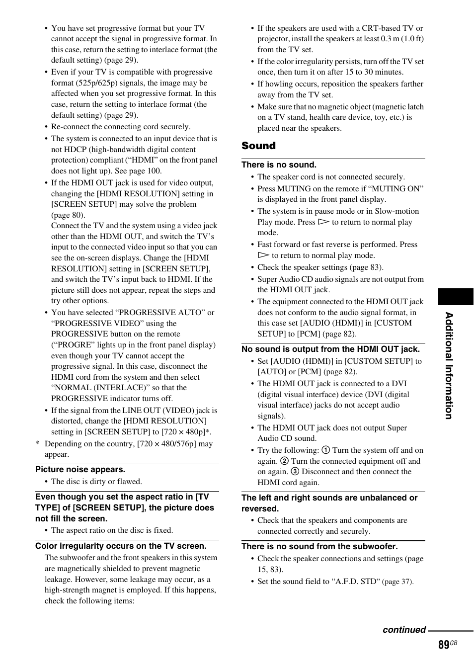Sony DAV-DZ810W User Manual | Page 89 / 112