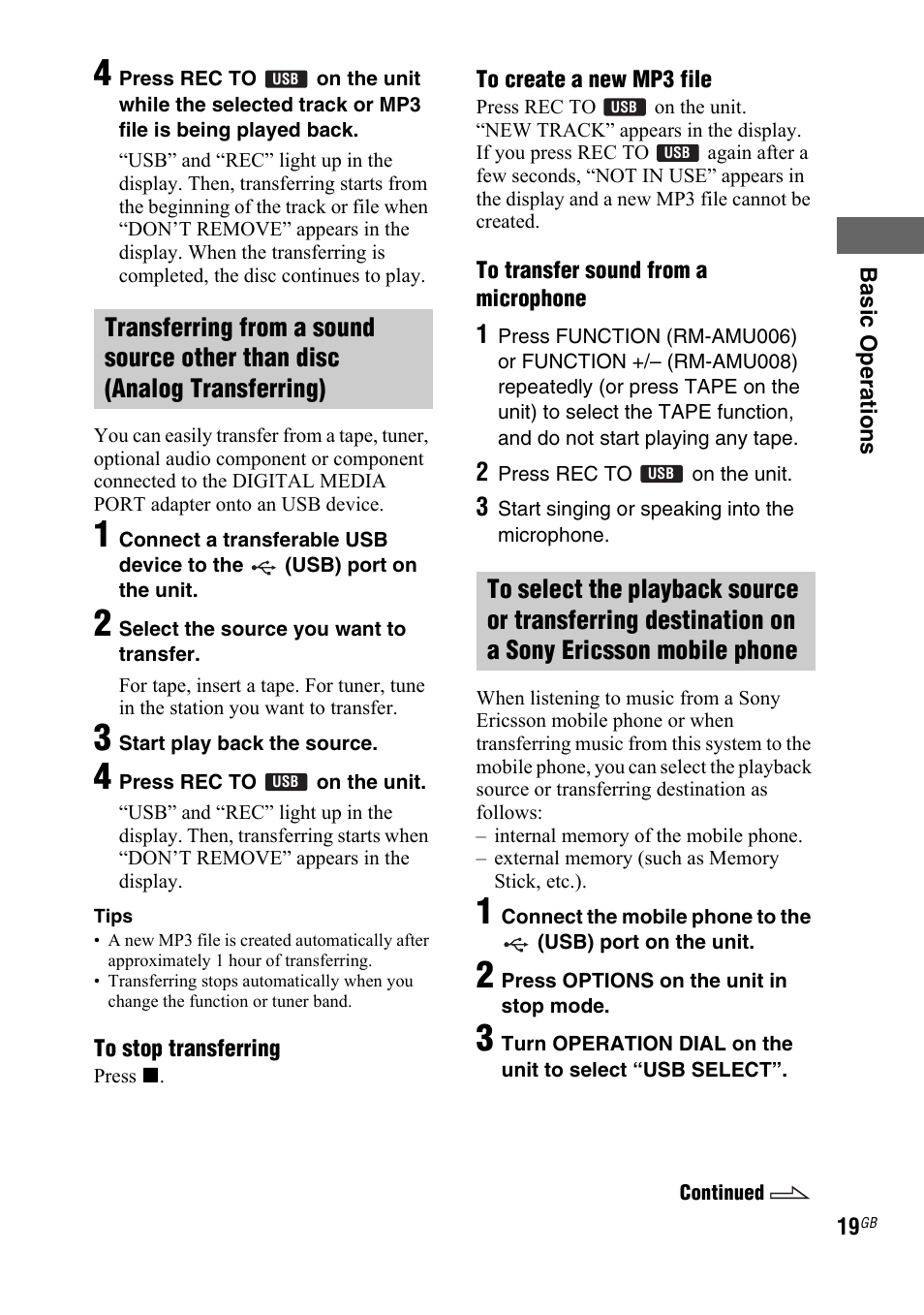 Sony 3-287-077-14(2) User Manual | Page 19 / 48
