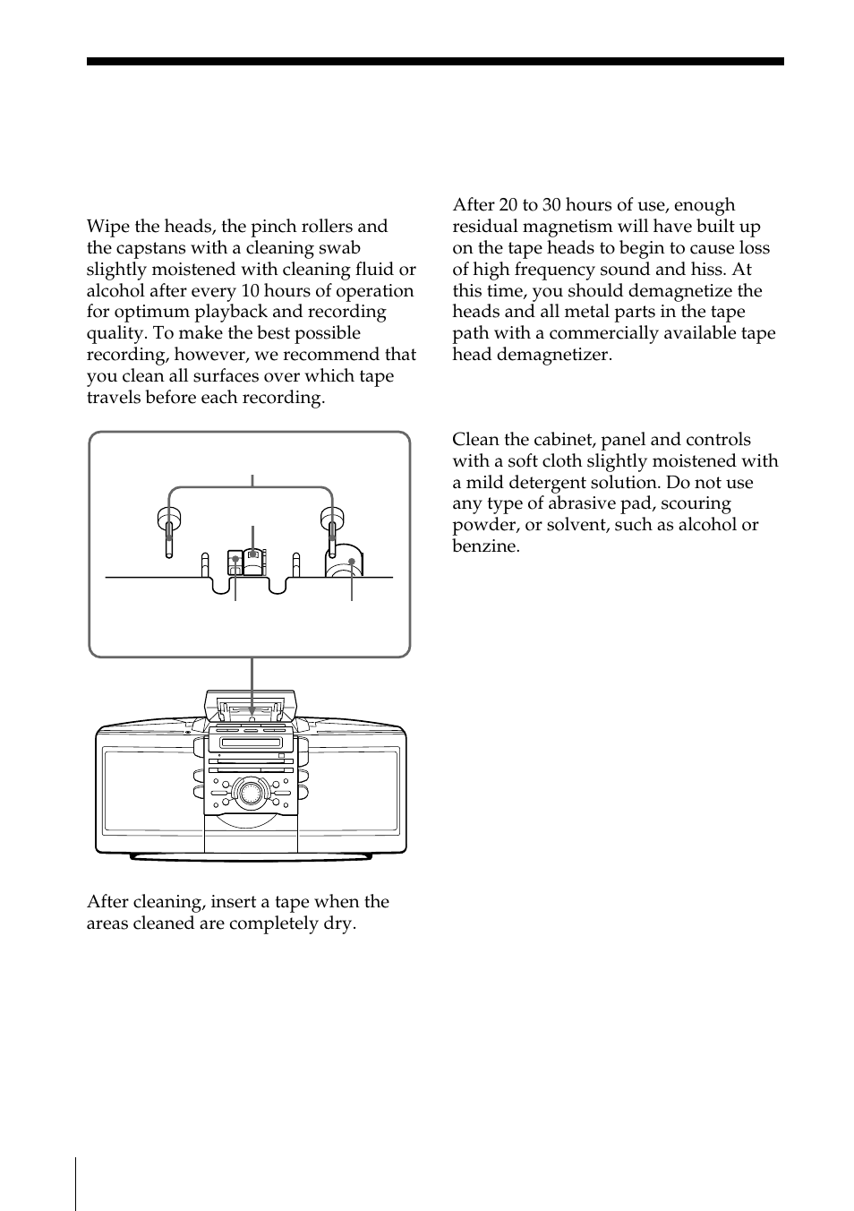 Maintenance | Sony ZS-D55 User Manual | Page 40 / 84