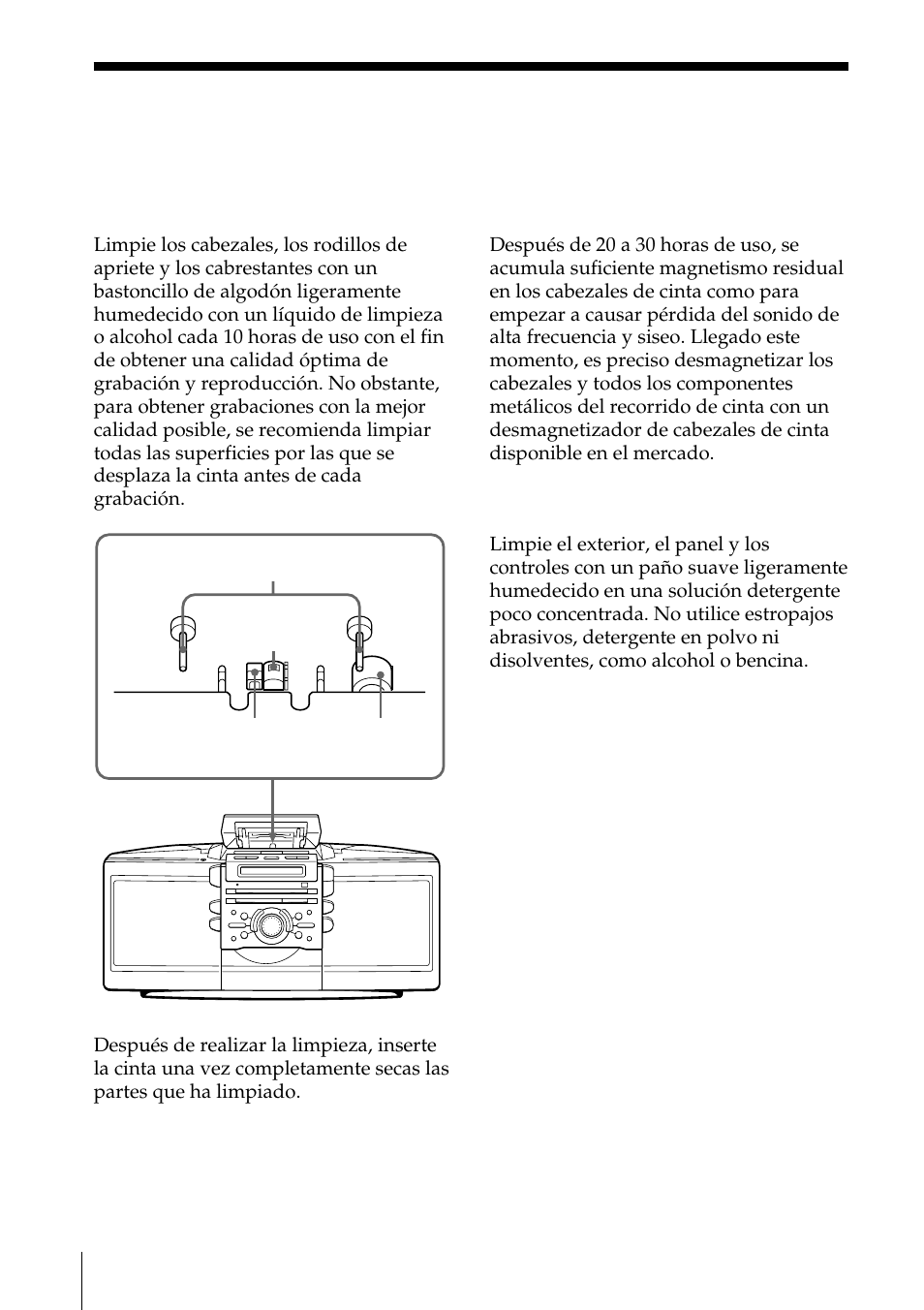 Mantenimiento | Sony ZS-D55 User Manual | Page 82 / 84