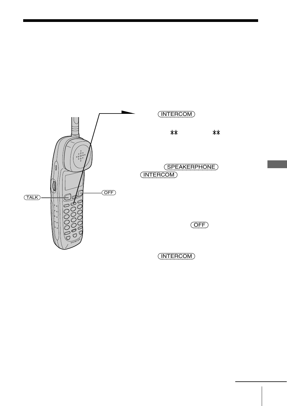 Talking between the phones (intercom) | Sony SPP-A9276 User Manual | Page 51 / 96