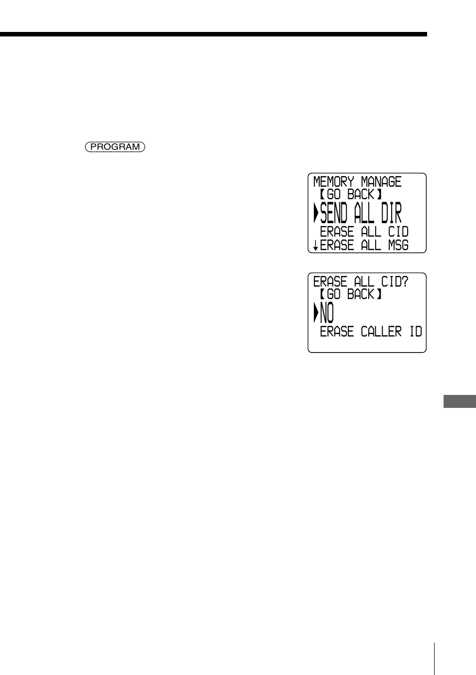 Send all dir | Sony SPP-A9276 User Manual | Page 73 / 96