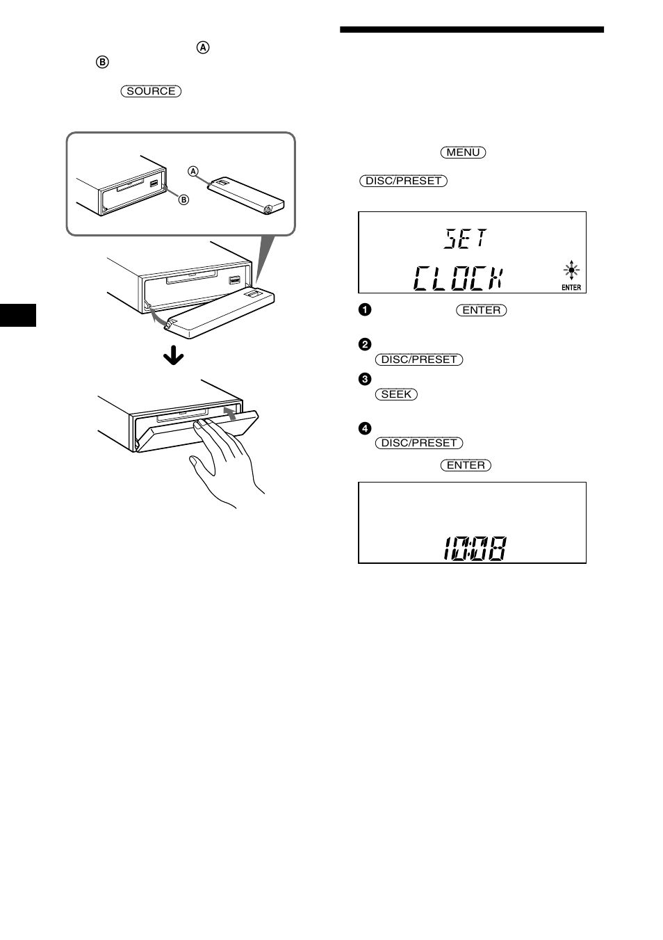 Einstellen der uhr | Sony MDX-CA680 User Manual | Page 34 / 132