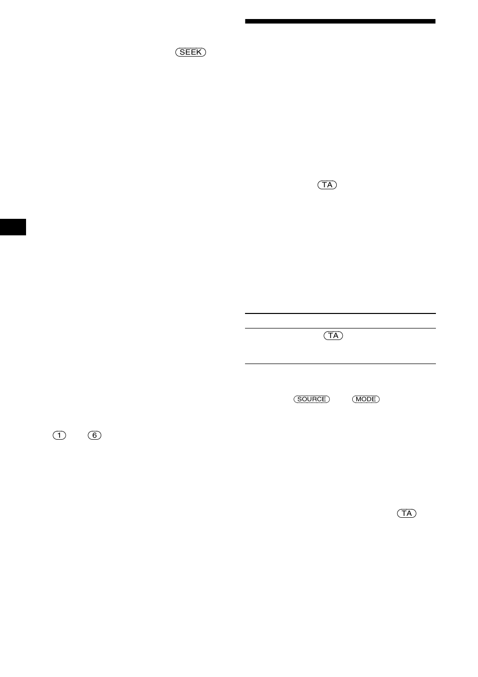 Empfangen von verkehrsdurchsagen, Ta/tp, Seite 16 | Sony MDX-CA680 User Manual | Page 42 / 132