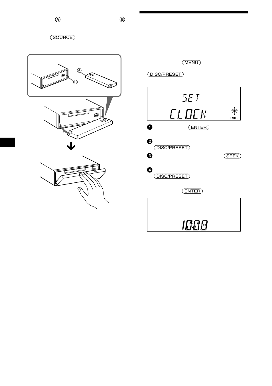 Réglage de l’horloge | Sony MDX-CA680 User Manual | Page 60 / 132