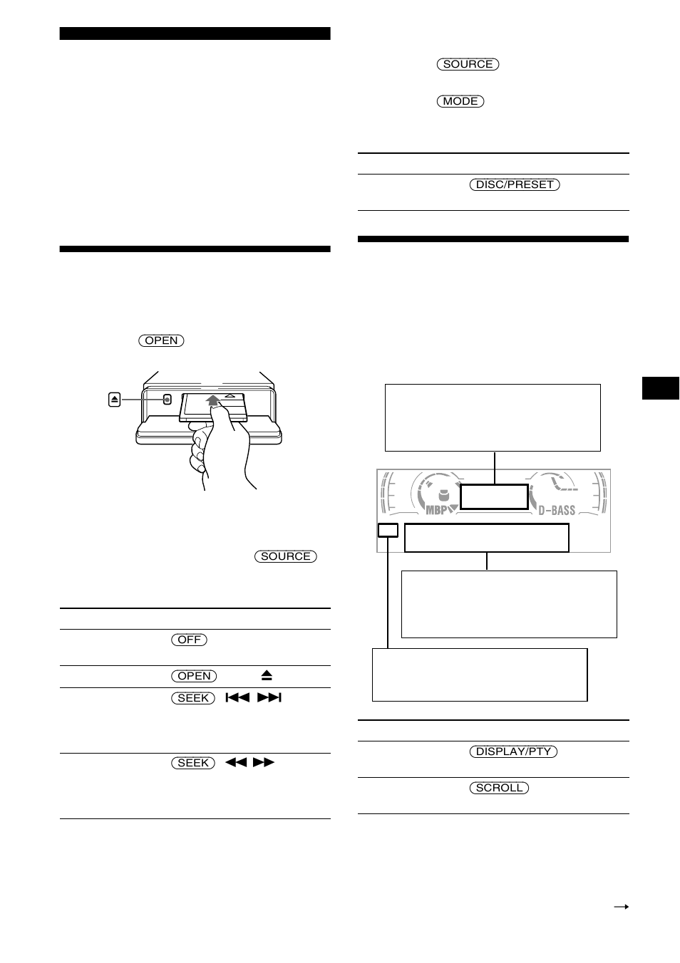 Lettore md unità cd/md (opzionale), Riproduzione di un disco, Voci del display | Riproduzione di un disco voci del display | Sony MDX-CA680 User Manual | Page 87 / 132