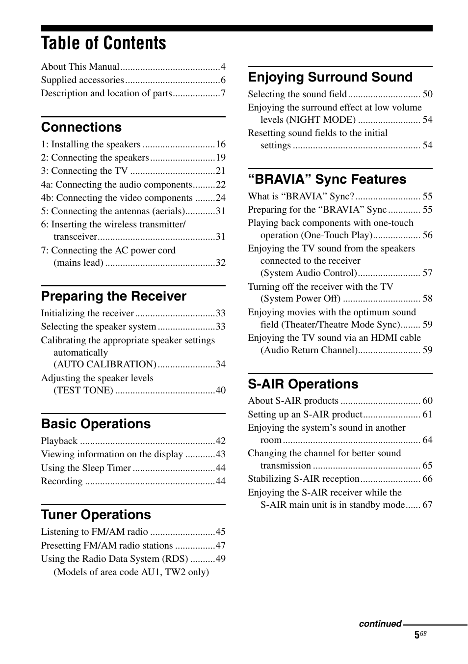Sony STR-DH710 User Manual | Page 5 / 100