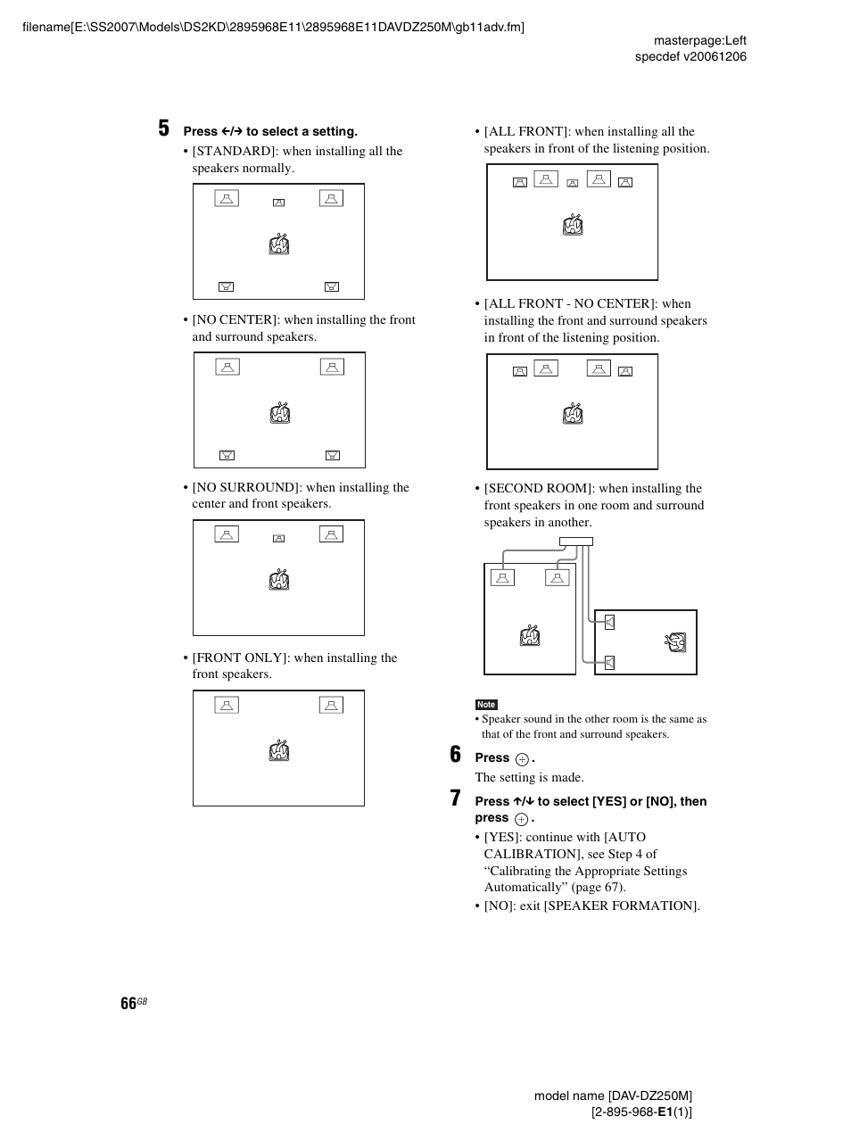 Sony DAV-DZ250M User Manual | Page 66 / 104